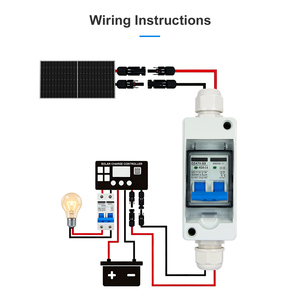 Boîtier de distribution avec disjoncteur pour panneaux solaires photovoltaïques DC500V DC600V DC1000V, extérieur, étanche IP65, pour maisons solaires photovoltaïques et batteries - Product Image 5