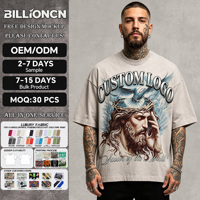 T-shirt court de sport pour homme en molleton bouclette 100% coton 220g, coupe oversize et carrée, style Hip Hop, personnalisable avec design vierge