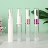 Bouteille de rouleau de pompe à sérum pour les yeux, blanc, noir, or, sans air, 5ml, 10ml, 15ml