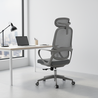 Chaise de bureau ergonomique moderne à dossier haut, Sillas De Oficina, pour cadre dirigeant, entièrement en maille, base en acier réglable, pivotante, garantie 3 ans