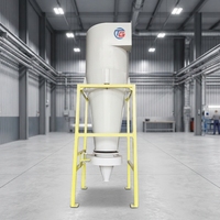 Reciclador Ciclónico Grande para Reciclaje y Reutilización de Polvo en Líneas de Producción de Recubrimiento en Polvo, Aplicable a Polvo Sólido para Pulverización