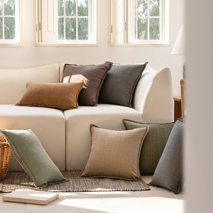 Funda de cojín de jacquard bohemio a cuadros de doble cara de poliéster - Product Image 6