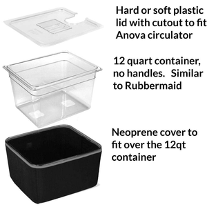 Kit de accesorios Sous Vide de 12 cuartos de galón sin BPA, funda completa para tapa de contenedor, incluye libro de cocina, para servicios de restaurante y hotel - Product Image 6