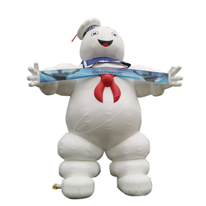 Globo Inflable <span class=keywords><strong>Stay</strong></span> <span class=keywords><strong>Puft</strong></span> Marshmallow Man Ghostbusters, Publicidad Personalizada de Dibujos Animados con Ventilador Incorporado para Decoraciones de Halloween - Product Image 1