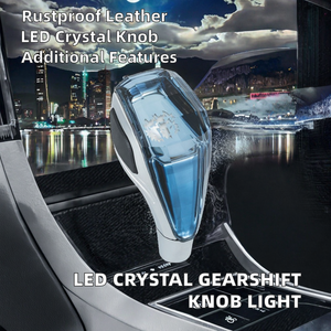 หัวเกียร์คริสตัลหุ้มหนังอัตโนมัติ GUTO LED พร้อมหัวเกียร์เรืองแสง ป้องกันสนิม สำหรับรถยนต์ออดี้ รุ่น XTX 1 - Product Image 2