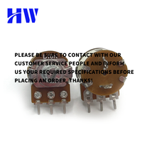 Potentiomètre rotatif WH148 10K Ohm B500K avec interrupteur - Axe de 15 mm, variateur de volume pour audio/industriel