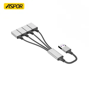 Aspor USB C ฮับหลายพอร์ต Adapter100W USB PD แยก3.0ประเภท C สถานีเชื่อมต่อสำหรับ iPad Pro XPS