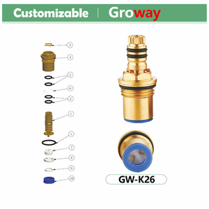 Cao bền hiện đại Brass van Core cho áp lực cao phòng tắm vòi nước hộp mực với Dễ dàng làm sạch Tính năng groway GW-K26 - Product Image 3