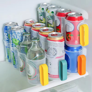 Organizador de Latas y Botellas de Plástico para Refrigerador, Estante de Almacenamiento para Bebidas, Cerveza y Refrescos, para Uso Doméstico (1 Pieza) - Product Image 1