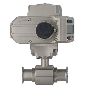 Vanne à bille électrique sanitaire en acier inoxydable à commande motorisée COVNA, commande urgente, DN40, port L, bride tri-clamp, qualité alimentaire - Product Image 6