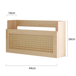 Phong <span class=keywords><strong>c</strong></span>ách <span class=keywords><strong>c</strong></span>ổ điển treo tường Wifi Router hộp lưu trữ gỗ hình chữ nhật Set-Top TV Hộp lưu trữ Kệ - Product Image 6