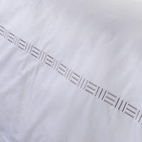 Ensemble de literie d'hôtel en satin 100% coton, usine de luxe en chine, housse de couette blanche, drap-housse