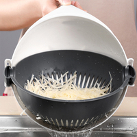 Nieuwe Keuken Fruit- en Groentesnijder 9-in-1 Draagbare Groentehakker Kom en Vergiet Set 9-in-1 Deluxe Groentehakker