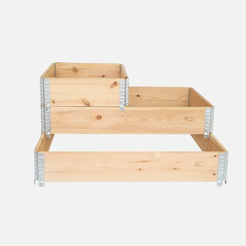 Sturdy Customized European Standard Wooden Pallet Collar ISPM 15 Heat Treatment Garden Bed Planting Box