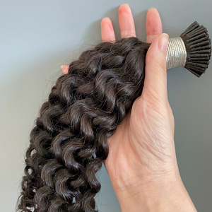 Media vietnamita <span class=keywords><strong>I</strong></span> extensión de la punta Cabello humano indio crudo 18 pulgadas 200g onda de agua 12a extremos gruesos 100% Natural <span class=keywords><strong>i</strong></span> Tip Cabello humano - Product Image 4