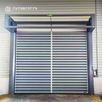 Porte extérieure d'entrepôt robuste en alliage d'aluminium à panneau rigide transparent, à spirale, haute vitesse, en promotion Everbesten