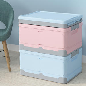 กล่องเก็บของพลาสติกแบบพับได้พร้อมฝาปิดกล่องเก็บของแบบพับได้ - Product Image 4