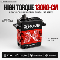 Servomoteur industriel UAV XQ-S9130D 130 kg en aluminium 7075 CNC, sans balais, haute tension, étanche, 16,8 V, pour charge lourde
