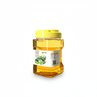 Pot à miel carré personnalisé ABEE, en PET transparent, écologique, emballage en plastique de 750 ml