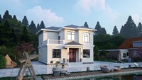 Mini-villa préfabriquée compacte et efficace pour les petits terrains et les applications de maison d'hôtes
