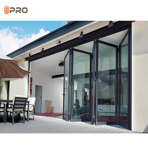 Finestre e Porte <span class=keywords><strong>in</strong></span> <span class=keywords><strong>Alluminio</strong></span> Personalizzate Apro OEM a Doppio Vetro, Porta Scorrevole Pieghevole con Tende Integrate, Prezzo Competitivo - Product Image 6