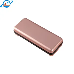 xinhe SF Beautiful color eyewear case for optical glasses and sunglasses Durable aluminum rose gold eyewear case