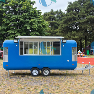 Le plus récent camion de nourriture de <span class=keywords><strong>remorque</strong></span> de camping-car coloré avec une cuisine complète pour Snack Food Hotdogs Chips Catering Restaurant Equipment - Product Image 1