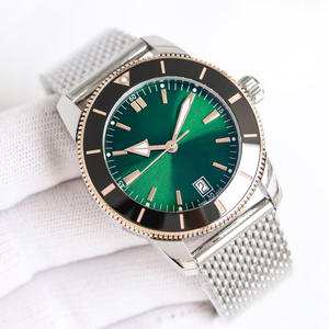 Montre mécanique automatique de haute qualité en acier inoxydable avec calendrier, résistante à l'eau, fermoir papillon - Product Image 3