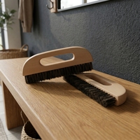 Brosse de nettoyage pour peinture murale, poils en bronze, manche en bois, longueur des poils 1 pouce, diamètre 2 pouces, personnalisable OEM