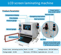 Machine de plastification de verre lcd, plastifieuse automatique à vide, mm, différents diamètres