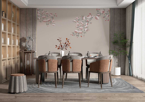 Personnalisé 3d Chinois Nature Paysage Plantes Botaniques Fleurs Oiseau Papillon <span class=keywords><strong>Papier</strong></span> Peint Chinoiserie Soie <span class=keywords><strong>Papier</strong></span> Peint Mural <span class=keywords><strong>Papier</strong></span> Peint - Product Image 2