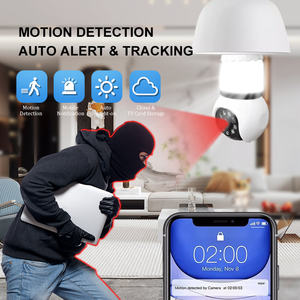 Leksell Yoosee V380 1080P E27灯泡Wifi室内安全摄像头360 4MP微型sd卡内置麦克风人体运动跟踪 - Product Image 3