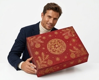 Boîte cadeau magnétique de Noël haut de gamme OEM avec couvercle à rabat magnétique pour offrir en cadeau, personnalisation du logo et commande en gros