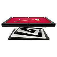 Table de billard en pierre naturelle 2 en 1, dernière conception Ziggurat, ardoise de couleur, chêne, pyramide russe longue durée