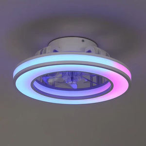 Ventilateur moderne de lampe d'aspiration de lumière LED RVB avec télécommande intelligente Nouveau design pour chambre à coucher salon Moteur à courant continu-Spécial transfrontalier - Product Image 1