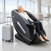 Fauteuil de massage 8D économique de qualité commerciale, à monnayeur, avec airbags intégraux, fonction Shiatsu, inclinable et zéro gravité, pour spas et centres commerciaux