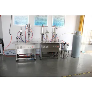 Semiautomatic 3 in 1 aerosol filler lpg gas propellant filling machine