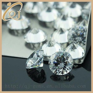 Zirconia Cubica Sintetica Wuzhou Qianjian 5A, Pietre CZ Bianche Rotonde Taglio Brillante, Gemme di Zirconia Cubica Sfuse per Gioielli - Product Image 1