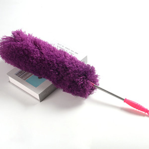 Plumeau télescopique en fibres ultra fines antistatiques violettes, outil de nettoyage domestique - Product Image 1