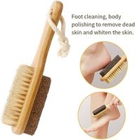 Ensemble de brosses pour le corps naturel de haute qualité 6 pièces Kit de brossage à sec avec brosses de massage exfoliantes à long manche pour la douche et les soins de la peau