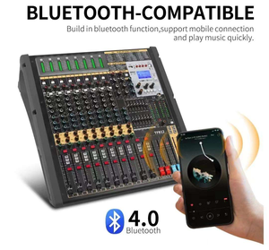 TFB-12 Professional HDT&amp;OEM 12-Channel USB Wired <strong>DJ</strong> <strong>Controller</strong> with Noise Cancelling 24-Effect DSP Audio Console Mixer - Product Image 3