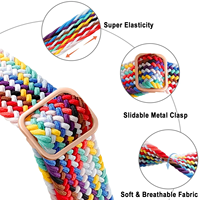 BEEFLYPOWER Atmungsaktives Elastisches Einfarbiges Nylon-Sportarmband mit Schnellverschluss für Redmi Watch 4/ Band 8/9