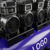 Compresseur d'air sans huile silencieux et portable Compair 100L, grand réservoir, 3,3 kW, 380 V, haute performance, longue durée de vie, professionnel, industriel
