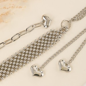 Nouveau coeur de dames de style occidental avec chaîne de ceinture de perles chaîne de taille en métal sexy pour les femmes - Product Image 4