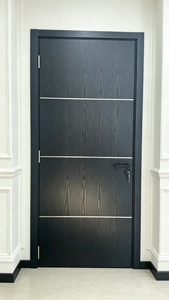 Puertas Interiores y Exteriores de Estilo Moderno Americano, Puertas de <span class=keywords><strong>Madera</strong></span> de Melamina Insonorizadas y Económicas para el Hogar - Product Image 6
