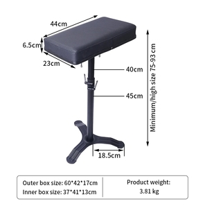 Leather Tattoo Armrest Stool Adjustable Height Hand Bracket <b>Workstation</b> for Professional Tattoo Studio Supplies - Product Image 3
