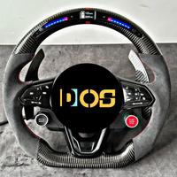 Volant complet en fibre de carbone LED pour Volkswagen Golf 7.5 GTI MK7, VW Polo GTS GTD GTE R, Passat CC R-Line, Jetta