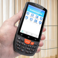 Lecteur de codes-barres PDA Android 12/15 avec écran tactile de 4 pouces, batterie amovible robuste IP65 4000 mAh pour la logistique d'entrepôt et la gestion des stocks