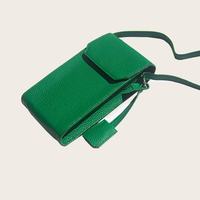 Étui de téléphone en cuir grainé motif litchi avec cordon bandoulière pour iPhone, pochette en PU, sangles amovibles avec pochette