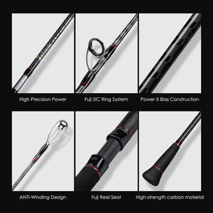 Canne à pêche Noeby Infinite A6 de haute qualité pour jigging lent, avec porte-moulinet Fuji, Ugly Stick, pod de pêche - Product Image 4